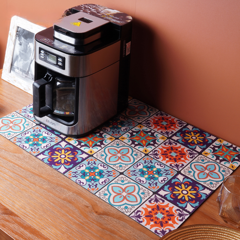 Super Grote Retro Sneldrogende Waterafvoermat voor Keuken Bar Aanrechtbladen