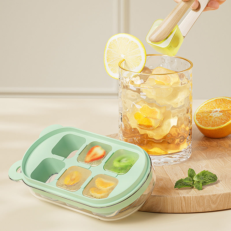 Snelle Ontgrendel Mini Beer IJsblokjesvorm: Silicone, 6 Slots, Vriezer-Vriendelijk