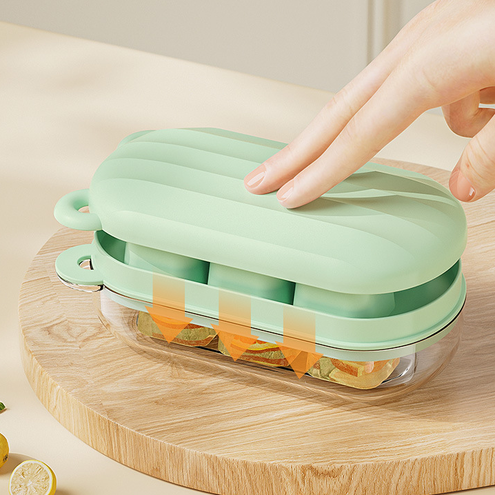 Snelle Ontgrendel Mini Beer IJsblokjesvorm: Silicone, 6 Slots, Vriezer-Vriendelijk