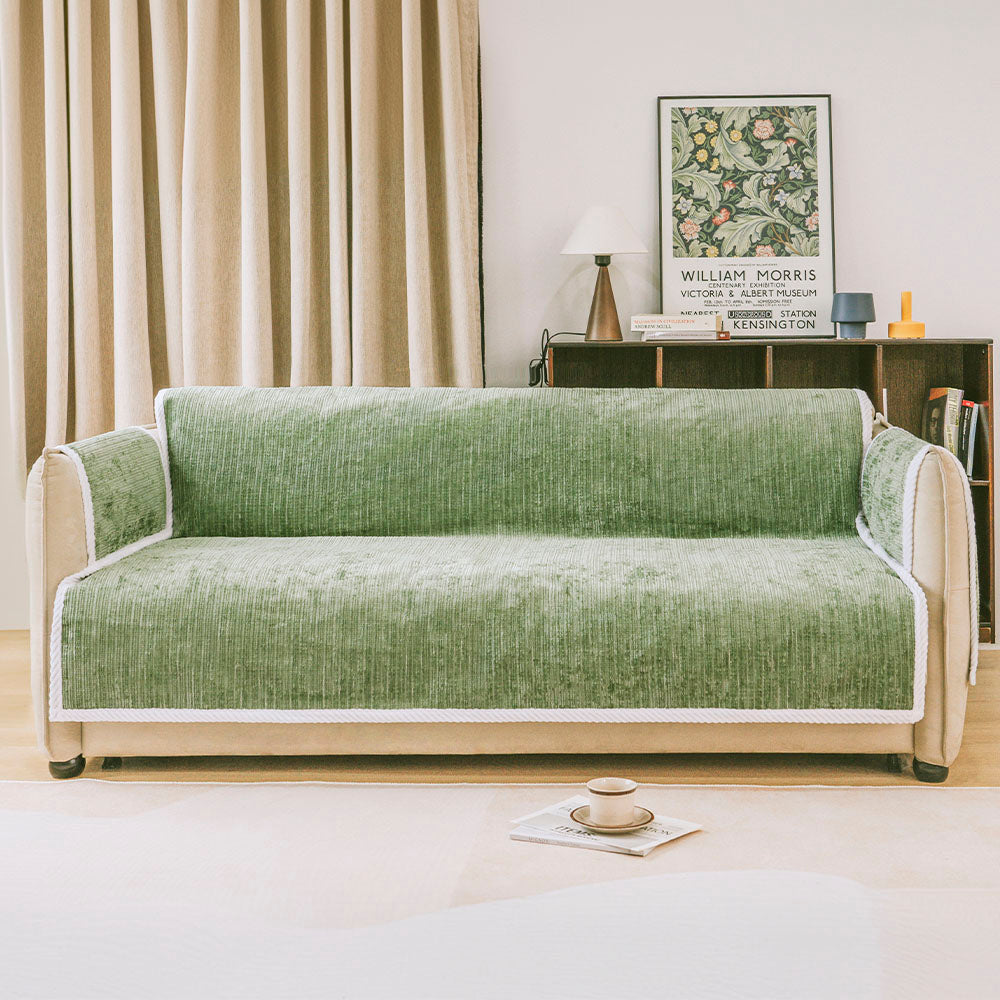 All-Seizoenen Antislip Gestreepte Huisdier Tapijt Meubelbeschermer met Armleuning Bankhoes - Blijf Stil