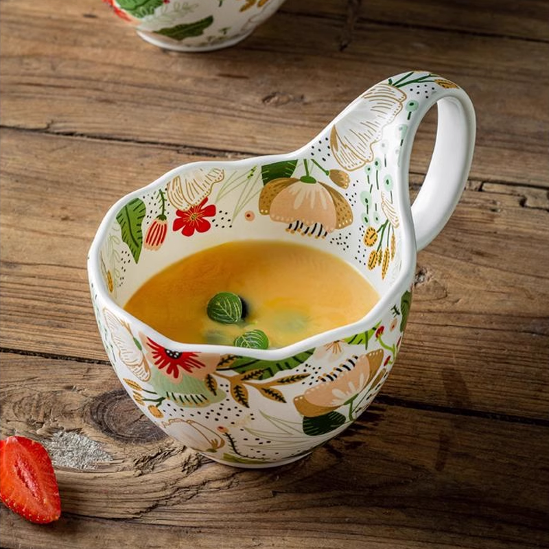 Keramische Gebogen Handvat Mok - Grote Capaciteit