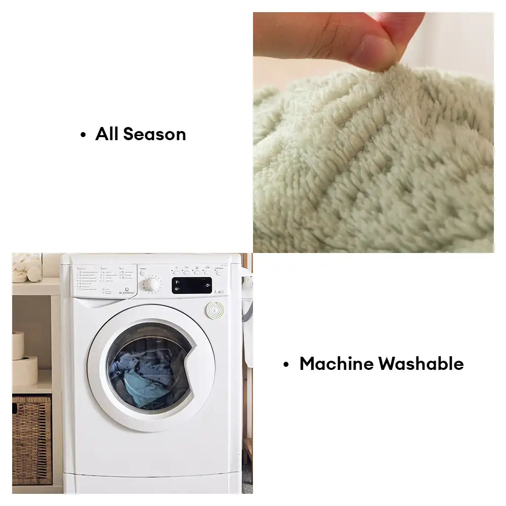 All Season Nordic Style Carved Plush Decorative Non-Slip Couch Cover