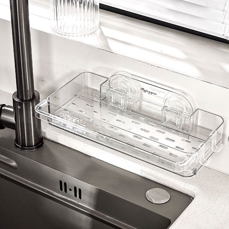 Geen-Boren Wandgemonteerde Wastafeldrainbak – Ingebouwde Haak & Schaal