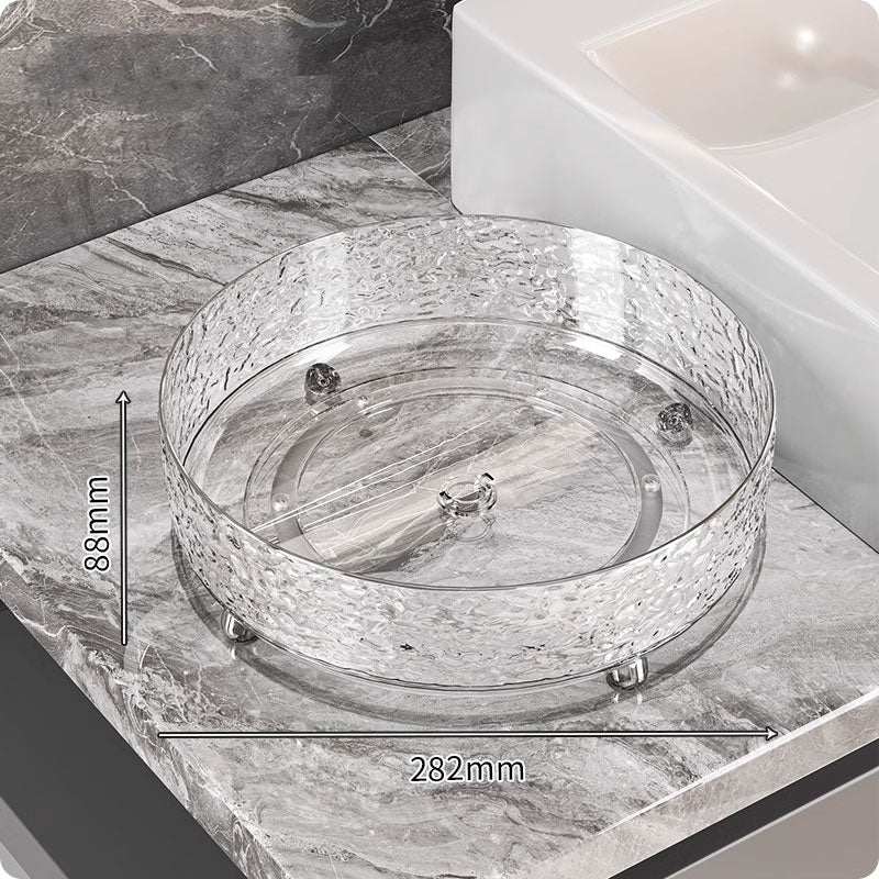 360° Ripple Rotating Storage Tray – Verhoogde Randen & Antislip Ontwerp