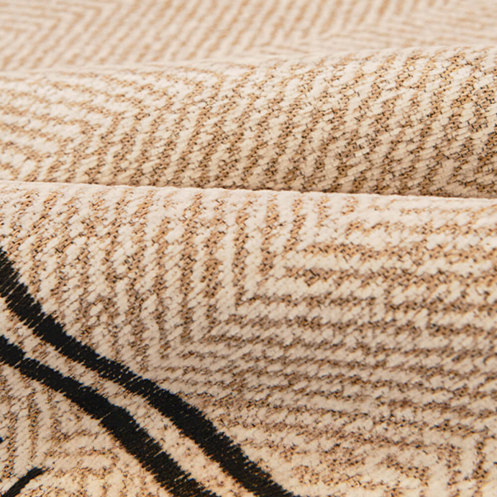 Antislip Herringbone Chenille Bankhoezen met Golvende Randen