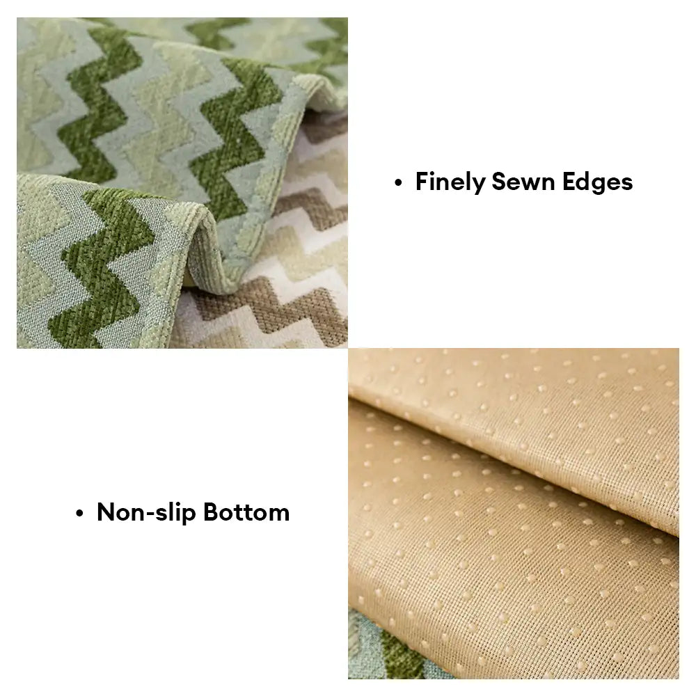 Chenille Art Golfkarton Ademend Antislip Bankhoes