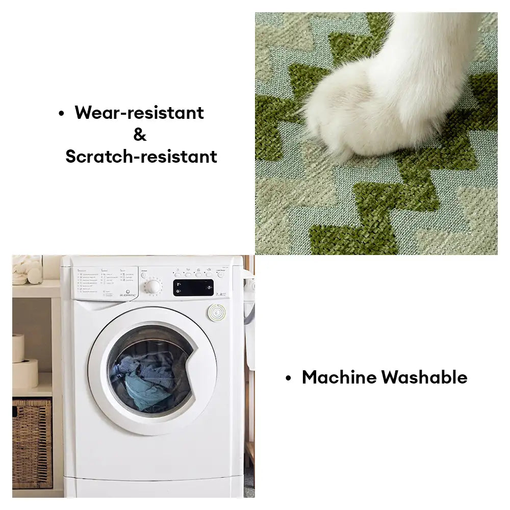 Chenille Art Golfkarton Ademend Antislip Bankhoes