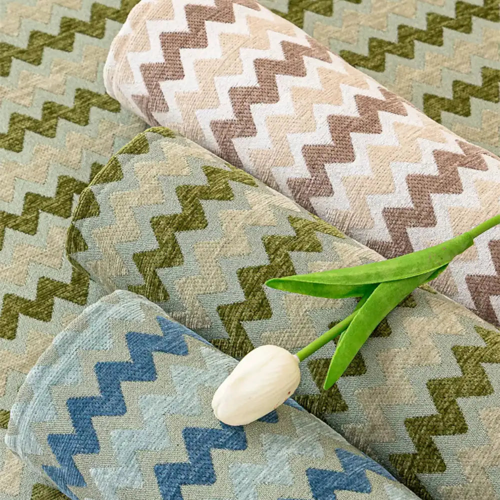 Chenille Art Golfkarton Ademend Antislip Bankhoes