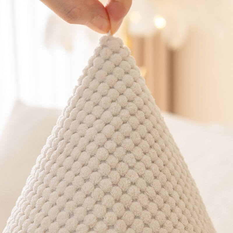 Eenvoudige Effen Kleur Pluche Meubelbeschermer Bankhoes