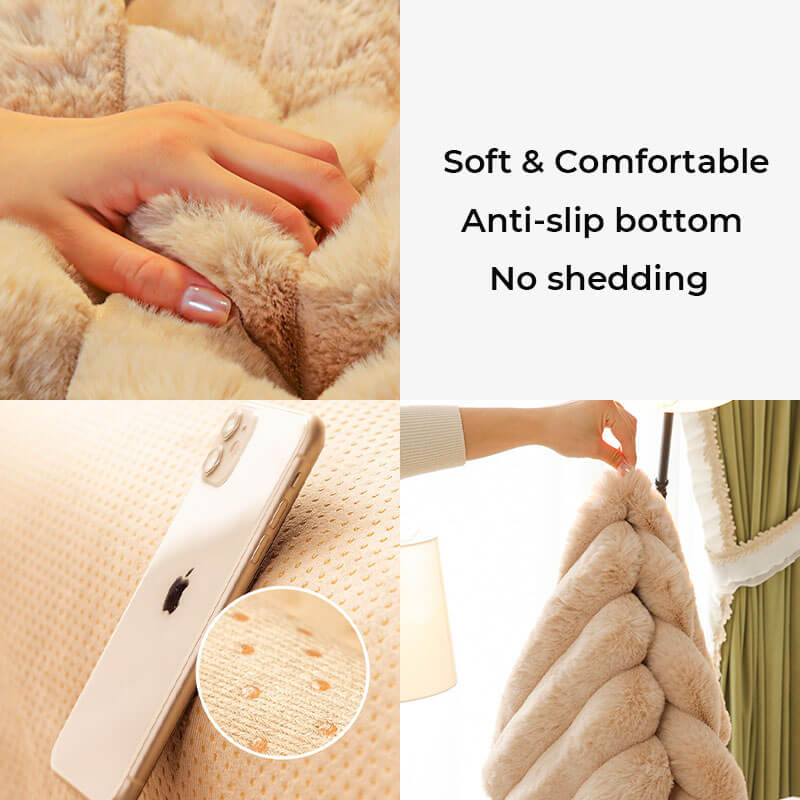 Gestreepte Verstevigde Pluche Anti-slip Bankhoes