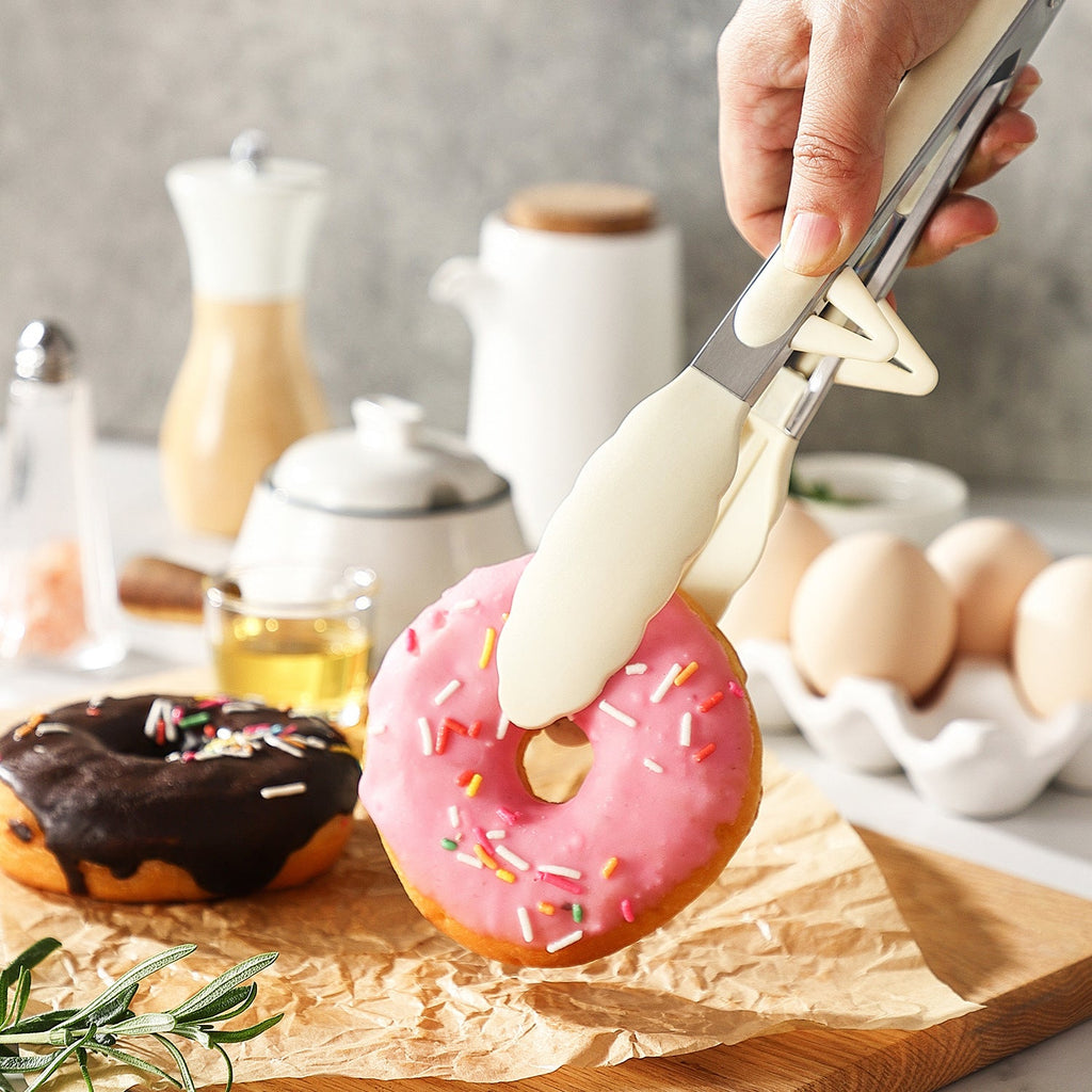 Hittebestendige RVS Keukentangen met Siliconen Grip: Ideaal voor Grillen en Koken