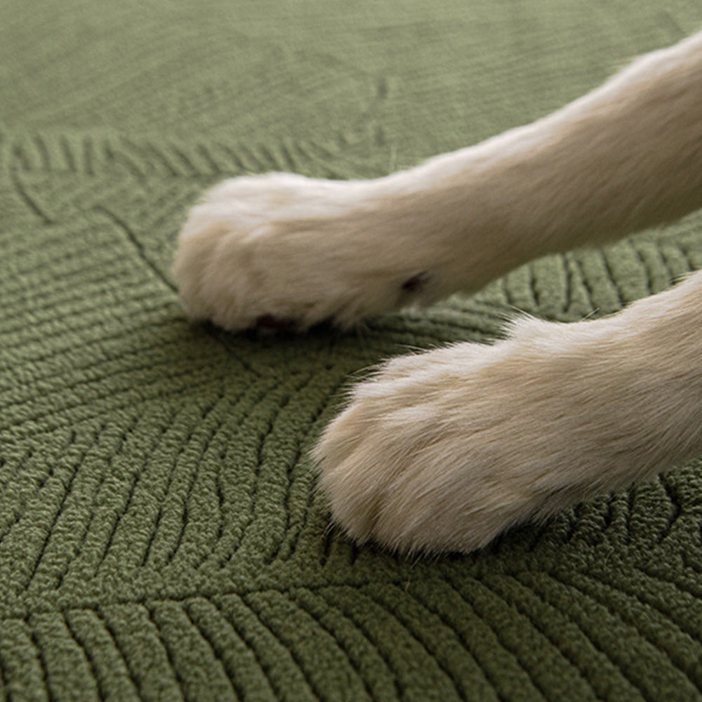 Moderne Blad Jacquard Waterdichte Anti-Kras Stretch Volledige Bekleding voor Bank