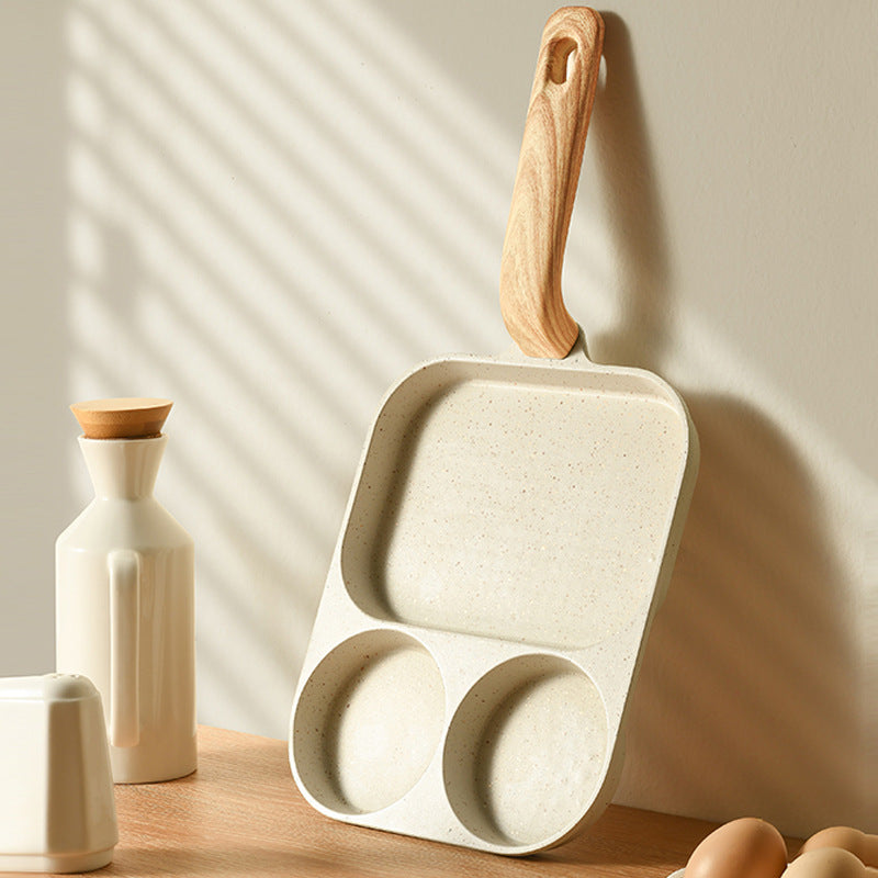 3-in-1 Antiaanbak Koekenpan: Ideaal voor Eieren, Spek en Burgers