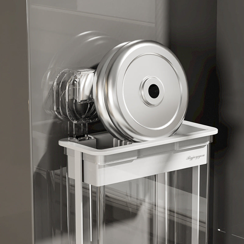 All-in-One Mes- en Bestekhouder: Zuignap met Multislot Ontwerp