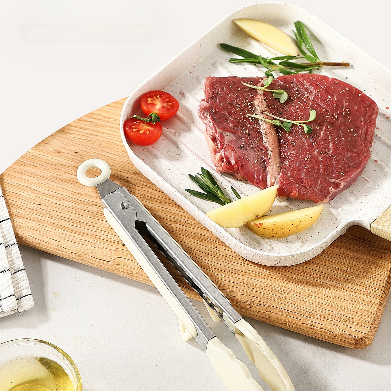 Hittebestendige RVS Keukentangen met Siliconen Grip: Ideaal voor Grillen en Koken