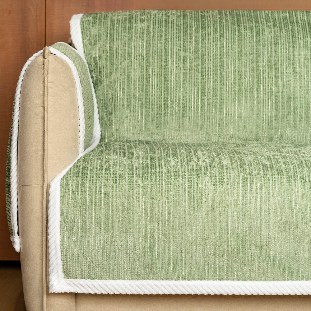 All-Seizoenen Antislip Gestreepte Huisdier Tapijt Meubelbeschermer met Armleuning Bankhoes - Blijf Stil