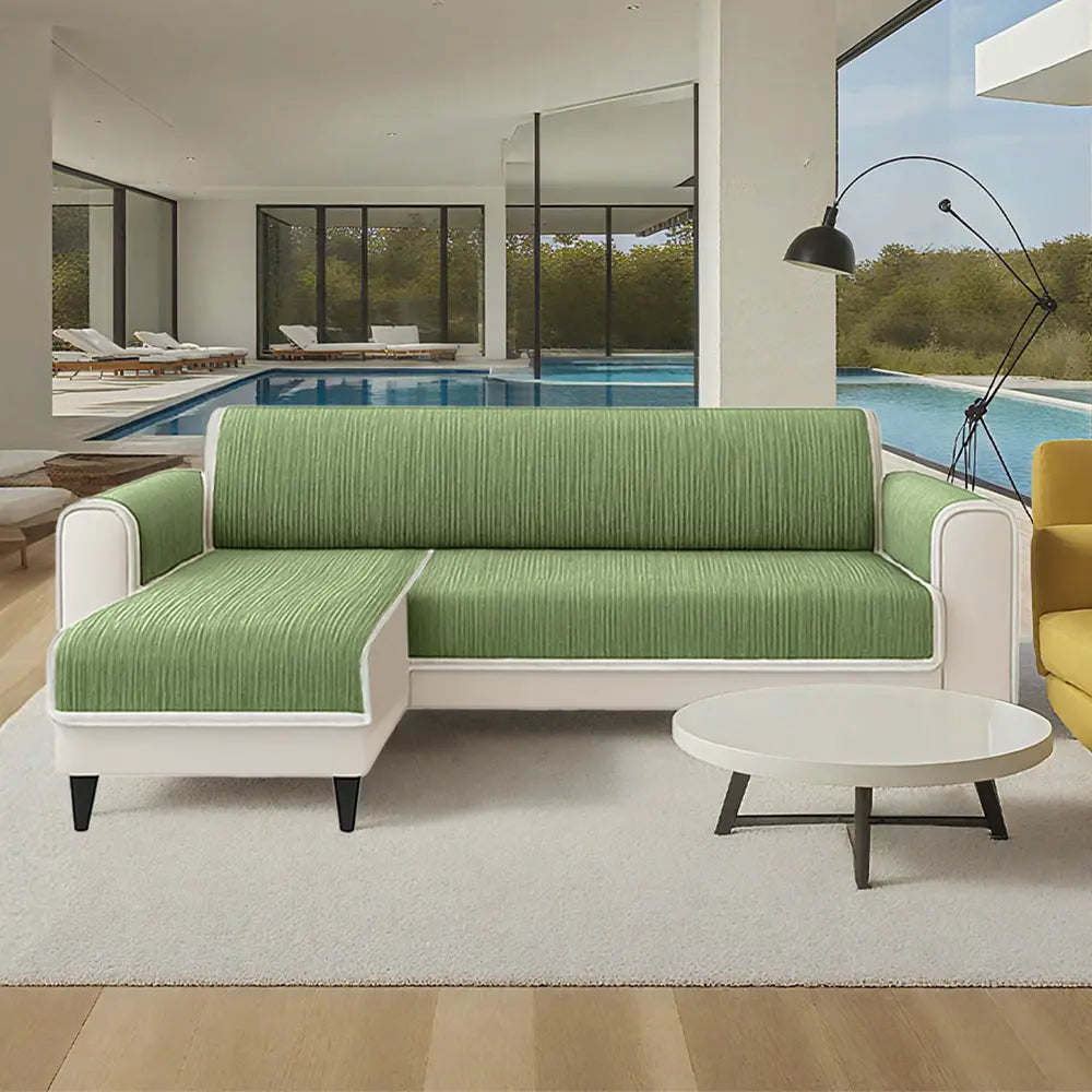 All-Seizoenen Antislip Gestreepte Huisdier Tapijt Meubelbeschermer met Armleuning Bankhoes - Blijf Stil