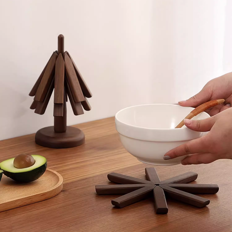 Walnoot Hout Creatieve Warmte Isolatie Mat