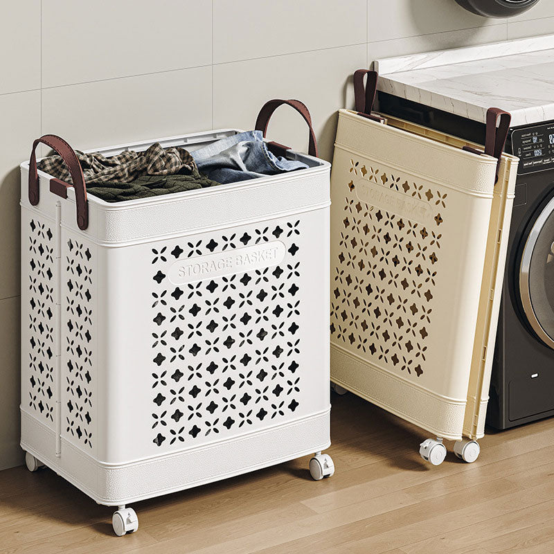 Vouwbare Wasmand met Grote Capaciteit – Ingebouwde Handvatten & Wielen
