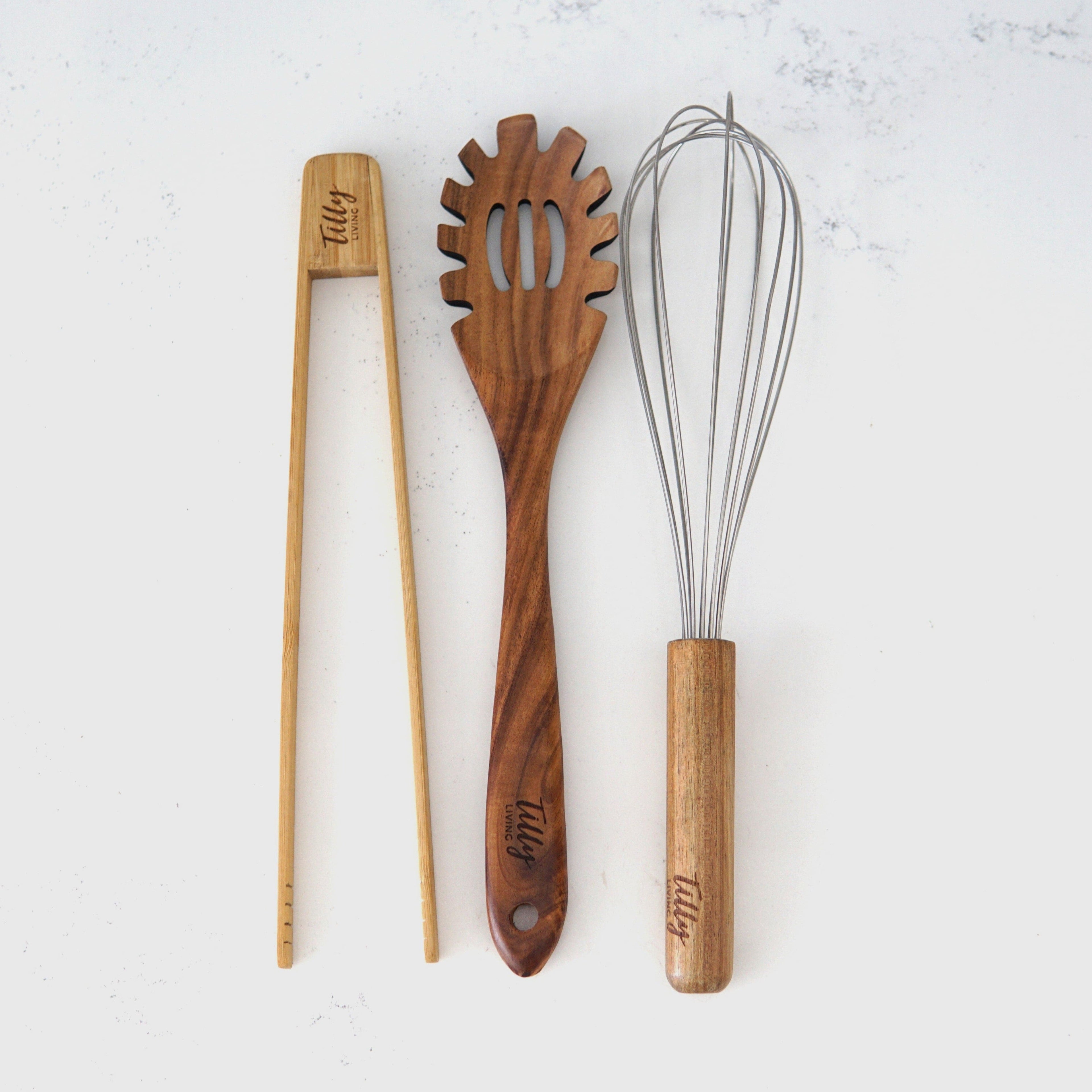 3-delige houten keukengerei set