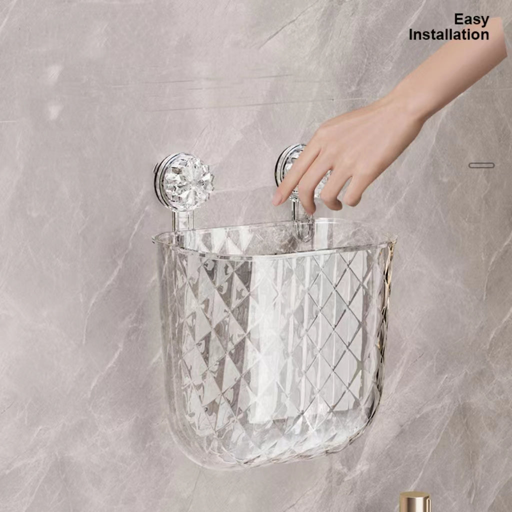 Wandgemonteerde Prullenbak: Grote Capaciteit, Flipdeksel, Ideaal voor Keuken, Badkamer, Woonkamer