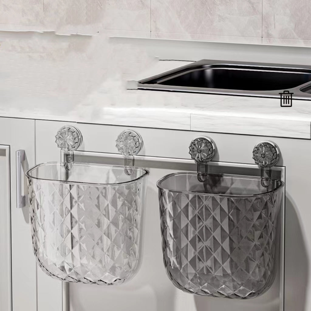 Wandgemonteerde Prullenbak: Grote Capaciteit, Flipdeksel, Ideaal voor Keuken, Badkamer, Woonkamer