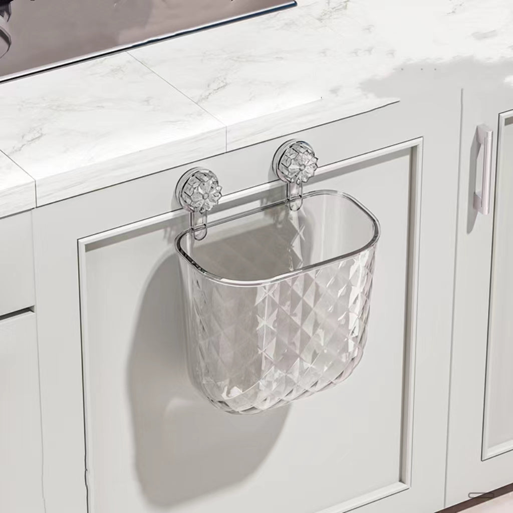 Wandgemonteerde Prullenbak: Grote Capaciteit, Flipdeksel, Ideaal voor Keuken, Badkamer, Woonkamer