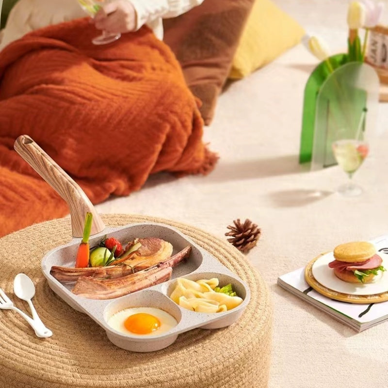 Marmeren Antiaanbakpan: Universele Mini Ei Bakpan voor Eieren, Burgers op Inductiekookplaten