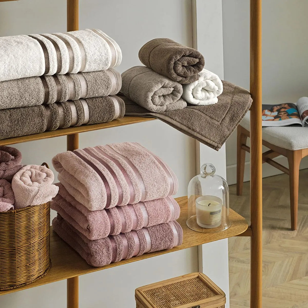 Set: 10 Badetücher + 5 Gesichtshandtücher als GESCHENK
