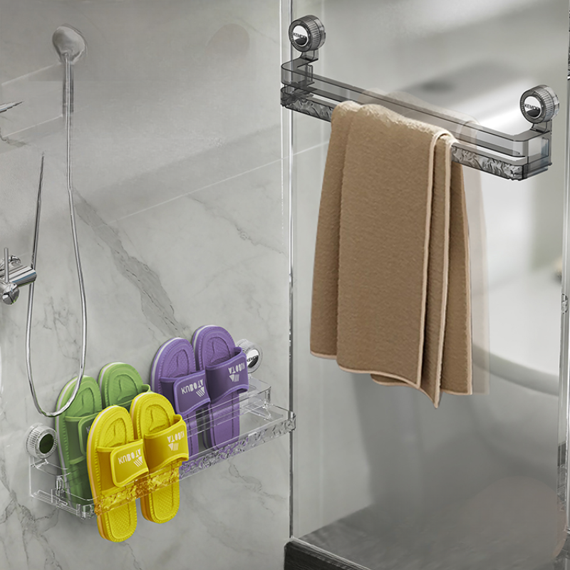 Geen-Boren Dubbele Zuigkracht Badkamer Rek: Eenvoudige Installatie en Schoonmaak
