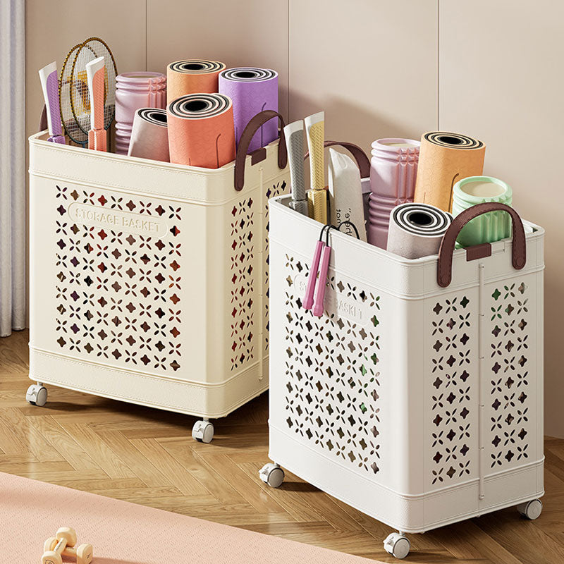 Vouwbare Wasmand met Grote Capaciteit – Ingebouwde Handvatten & Wielen