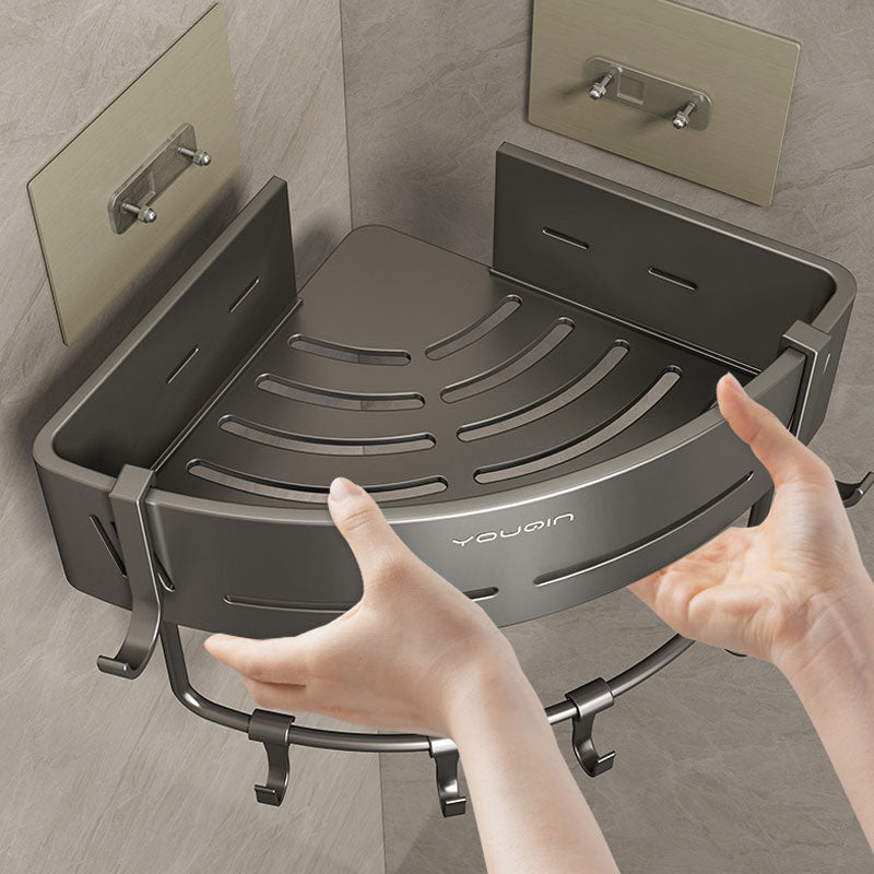 Ruimte Aluminium Geen-Boren Badkamer Hoekplank – Snelle Afwatering & Sterke Draagkracht