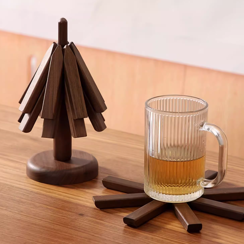 Walnoot Hout Creatieve Warmte Isolatie Mat
