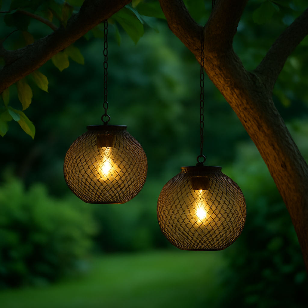 Buiten Metalen Gaas Lantaarns – Hangende Decoratieve Tuinverlichting