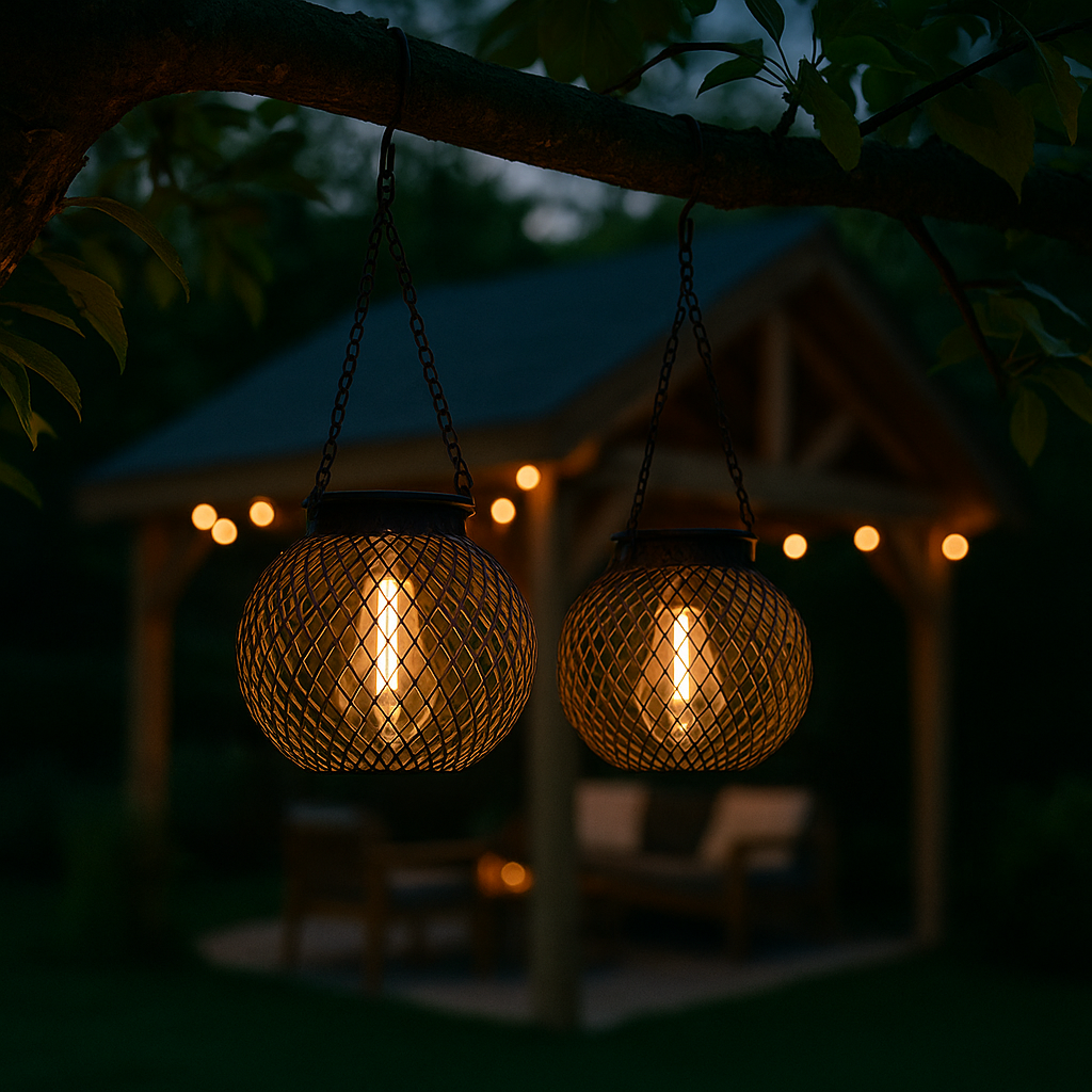 Buiten Metalen Gaas Lantaarns – Hangende Decoratieve Tuinverlichting