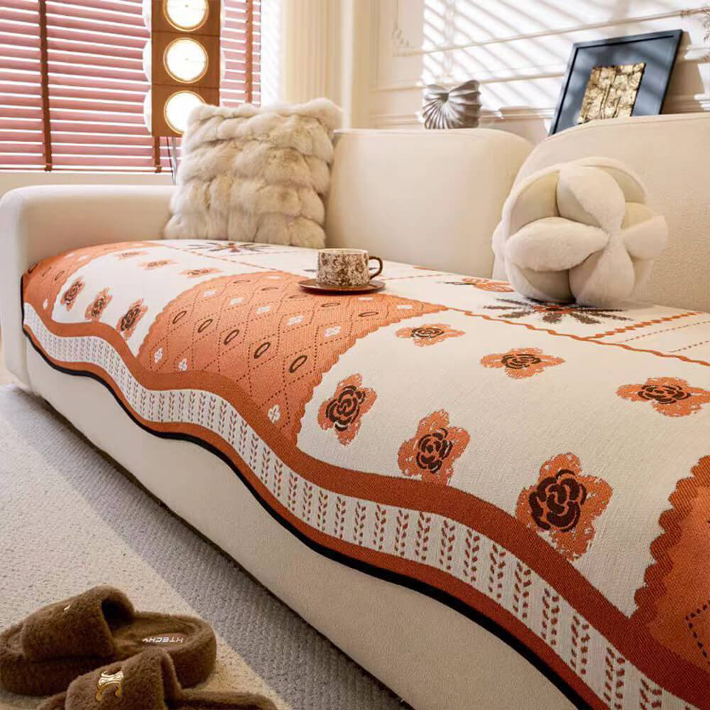 Chenille Krabbestendig Stof Pastorale Stijl Ongelijkvormige Antislip Bankhoes