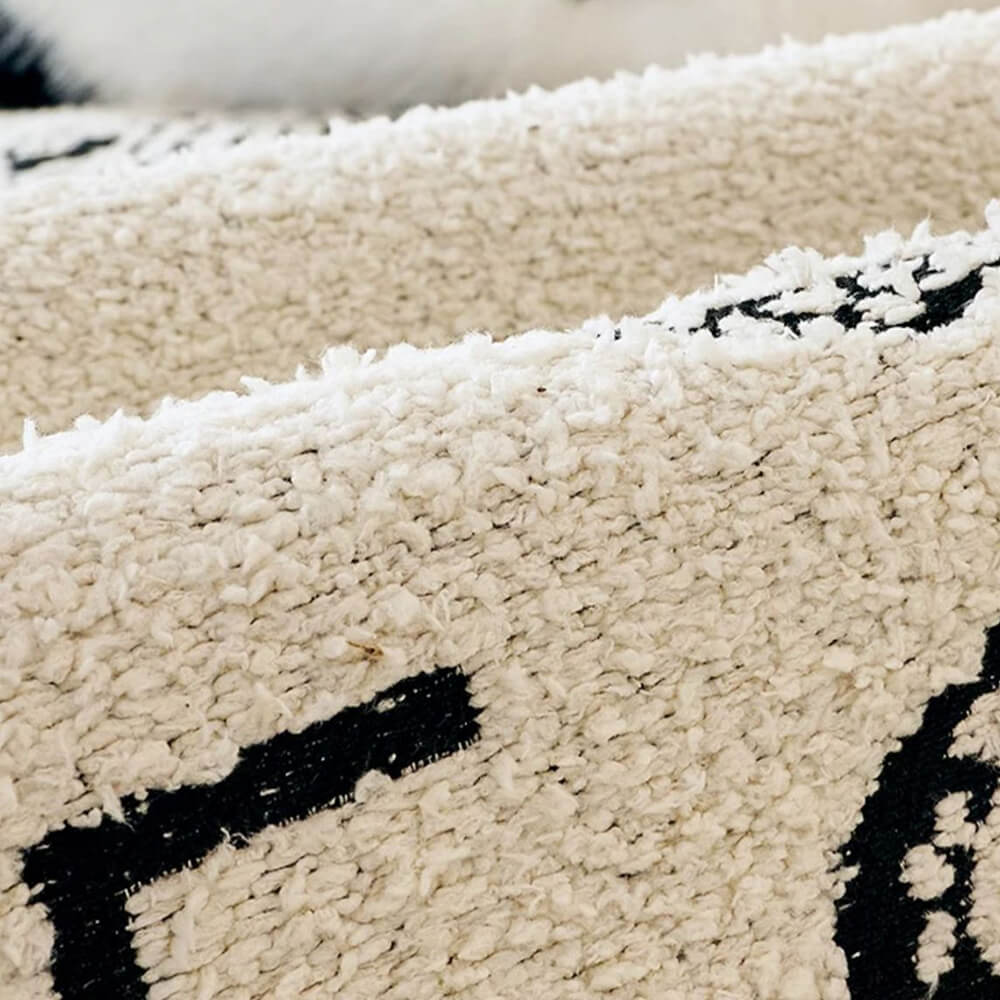 Zachte Verstevigde Pluche Bankhoes met Onregelmatige Golfranden