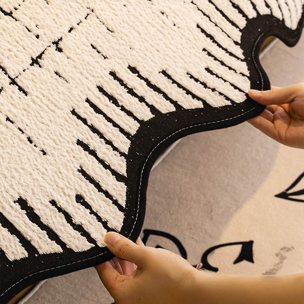 Zachte Verstevigde Pluche Bankhoes met Onregelmatige Golfranden