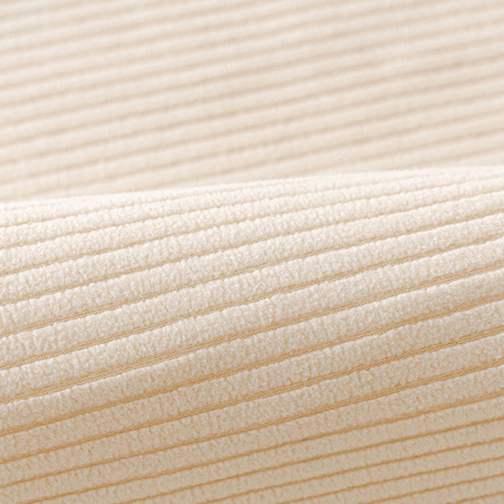 Moderne Crème Verticale Strepen Fleece Bankhoes voor Alle Seizoenen