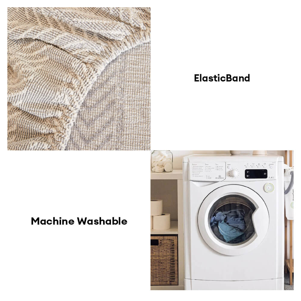 Haringbone Chenille Antislip Magische Bankhoes