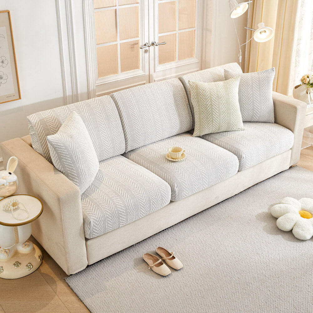 Haringbone Chenille Antislip Magische Bankhoes