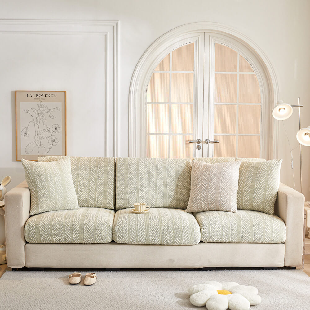 Haringbone Chenille Antislip Magische Bankhoes