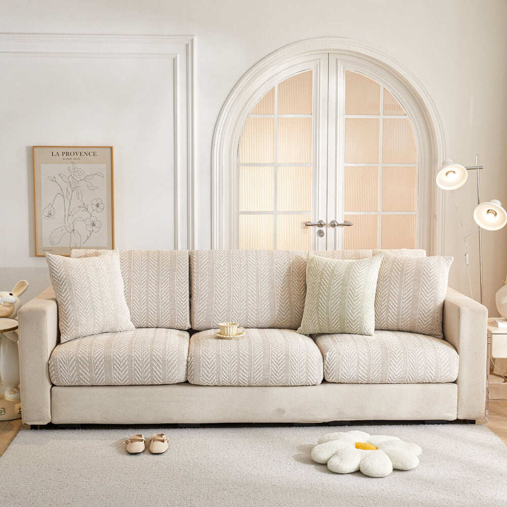 Haringbone Chenille Antislip Magische Bankhoes