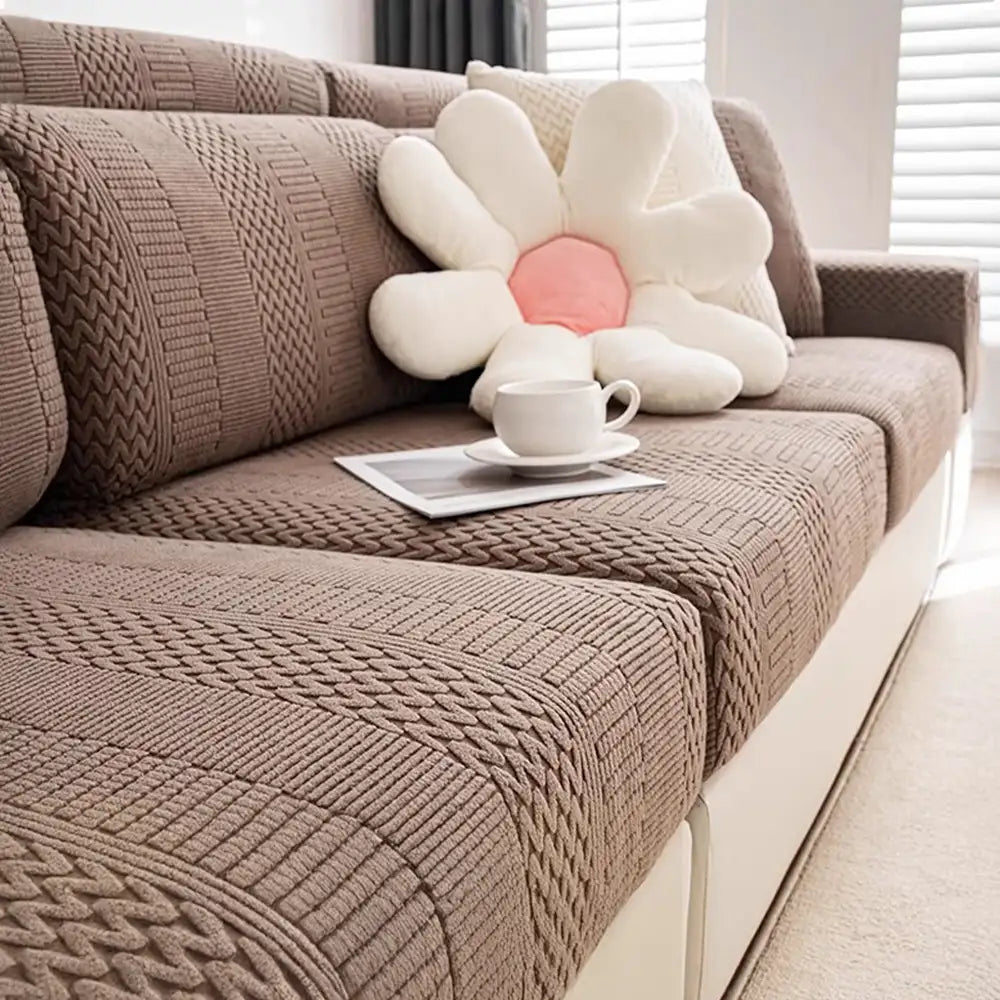 Polar Fleece Zachte Antistatische Bescherming Sofa Stretch Volledige Wrap Bankhoes