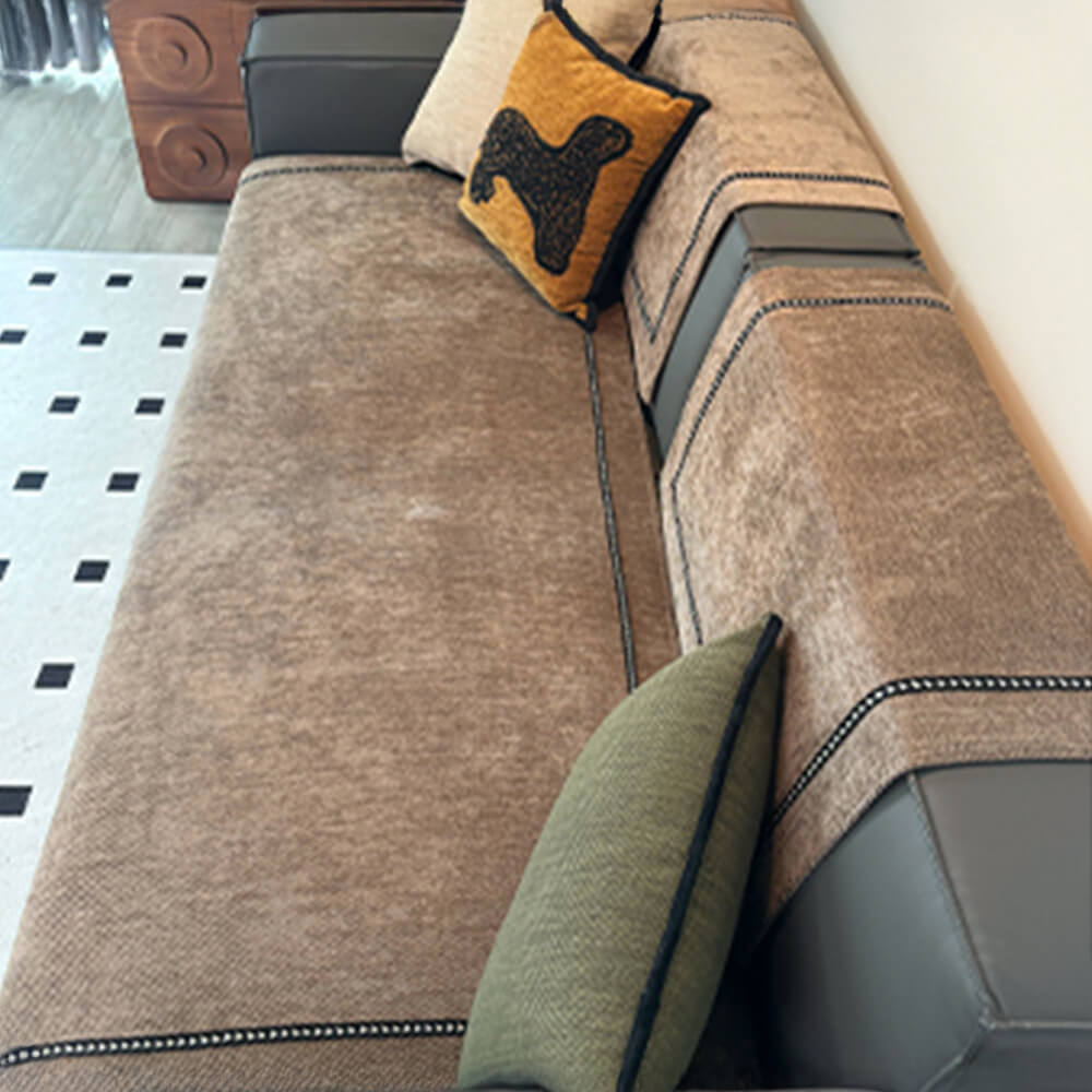 Eenvoudige Moderne Jacquard Hoogwaardig Antislip Chenille Bankhoes