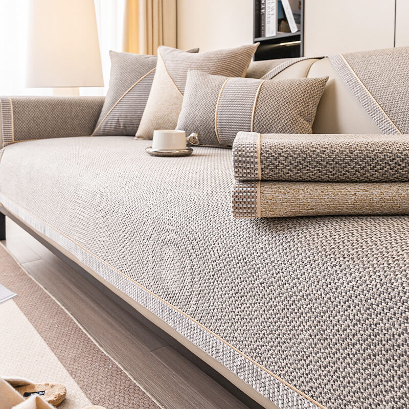 Ademend Geweven Katoen Linnen Antislip Bankhoes