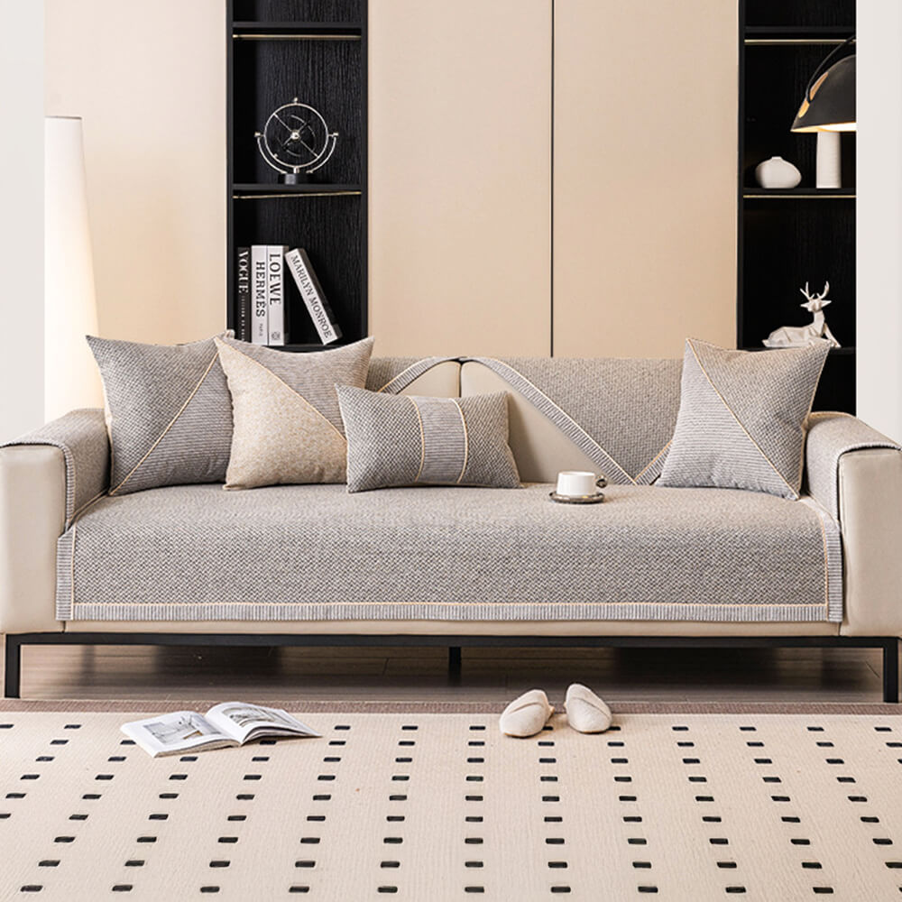 Ademend Geweven Katoen Linnen Antislip Bankhoes