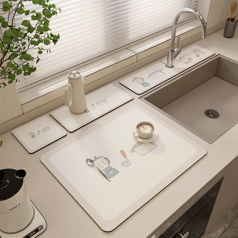 Veelzijdige Antislip Afvoer Mat voor Keuken, Badkamer en Aanrechten, Droogt Snel