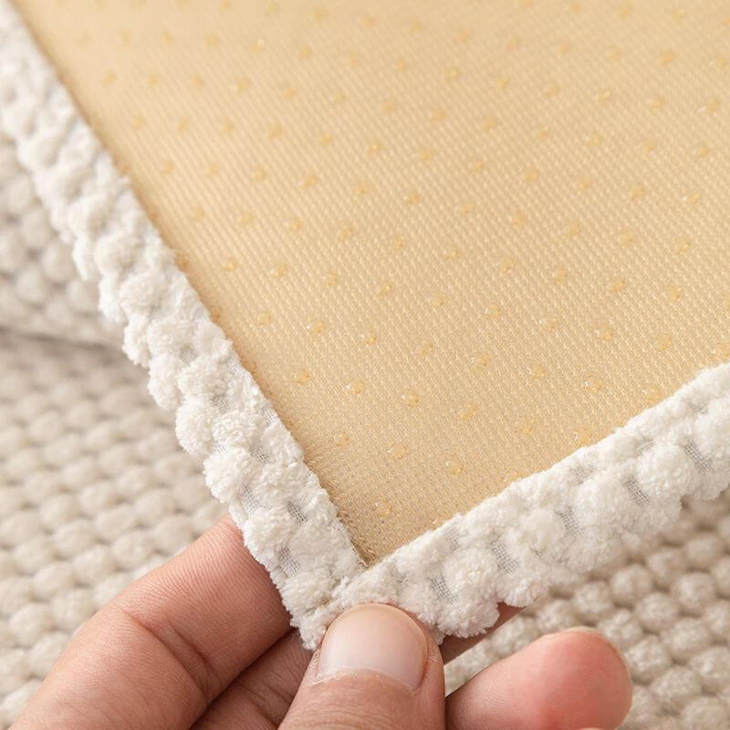 Eenvoudige Effen Kleur Pluche Meubelbeschermer Bankhoes