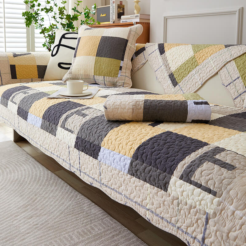 Katoenen Plaid Anti-kras Bankhoes